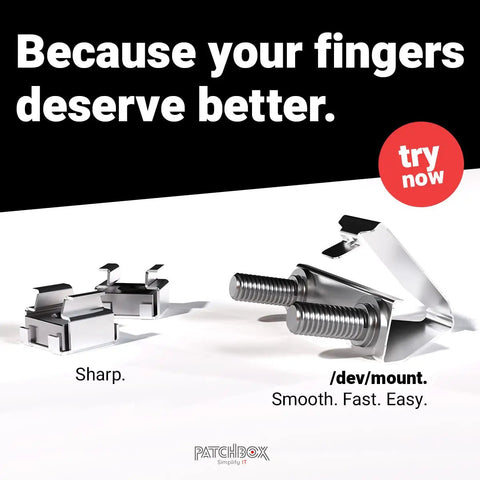 No Sweat Toolless Rack Hardware That Swaps Out Annoying Cage Nuts For Hella Secure 19 Inch Server Cabinet And Network Rack Installations Heavy Duty Build Supports 15 Kilograms 50 Pack Setup with sharp and smooth components.
