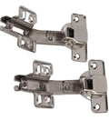 135 Degree Special Corner Cabinet Door Hinge With Soft Close Hydraulic Adjustable Mechanism For Kitchen Cabinets And Bathroom Furniture Heavy Duty Cold Rolled Steel With Plated Finish Durable Folded Door Hardware, front view