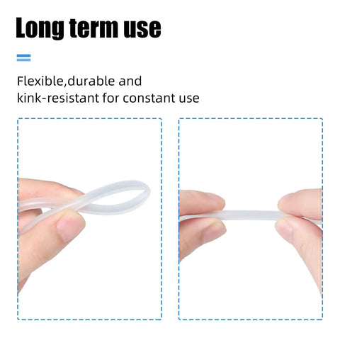 Person demonstrating kink resistance of Clear 8 Foot Aquarium Airline Tubing Three Sixteenth Inch for Fish Tanks Air Pumps Hydroponics and Ponds