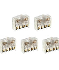 Five 220V 3A DPST limit switches with 4 screw terminals, compact 30x11x28mm JW2-11 for automation and CNC use