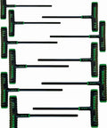 Power T Handle Torx Star Key Set 11 Piece Range T6 Through T50 With 6 Inch Shafts Made In America Industrial Grade Alloy Steel Tools