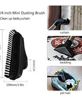 1.25 Inch Vacuum Attachment Kit with Horsehair Brushes, shown dusting curtains, bedding, and cleaning pet hair, with dimension details.