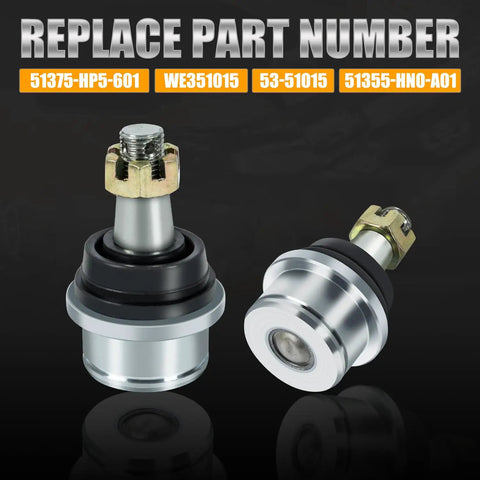 Beefed Up Front Upper And Lower Ball Joint Kit For Honda FourTrax Rancher 350 2000-2006, Rancher 400 2004-2007, Selected Rancher 420 2007-2014 Replaces 51355-HP5-601 51375-HP5-601, 4 Pack ball joints with replace part numbers