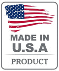 Made in USA label with American flag, indicating product origin