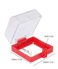 Emergency Stop Button Cover And Switch Protector Transparent Case With Mounting Parts For Industrial Equipment Keeps Unauthorized Use In Check During Maintenance Red ABS Base And Clear PC Body, 105x105x63 mm