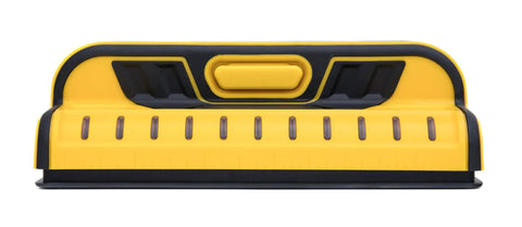 Front view of ProSensor T11 11-Sensor Stud Finder For Wood And Metal Studs Wall Scanner, yellow with precision LEDs.