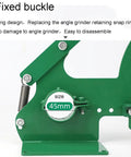 Portable Mini Electric Belt Sander Bench Grinder fixed buckle with 45mm size for angle grinder attachment and easy disassembly.