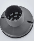 Round Shower Drain Kit Matte Black With Adjustable Base Flange 4 Inch Drain Cover With Threaded Adapter Removable Invisible Look