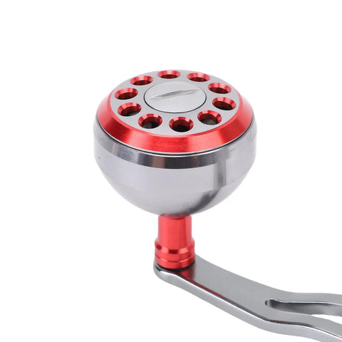Upgrade Your Gear With This Sweet Pongnas Aluminum Alloy Baitcasting Reel Power Handle, Featuring A Lightweight Ergonomic Grip Knob And Universal Fit Kit For Smooth Casting Action Perfect For Red Fishing Adventures. Red aluminum alloy baitcasting reel power handle with ergonomic grip knob