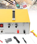 Pro Jewelry Spot Welder For Necklaces And Bracelets, 80A High Frequency Pulse Welding Machine with foot pedal control visible.