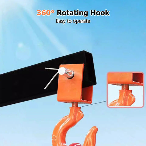 Beast Mode Heavy Duty Steel Lifting Dolly With Ergonomic Rubber Grip Handle And 360 Rotating Hook For Smooth Moving Of Heavy Loads In Home Garage Or Industrial Workshop Ensures Easy Transport Every Time With Zero Back Pain Or Stressful Work, orange steel hook clamp