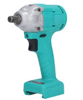 Electric Impact Wrench 1/2 Inch Drive Brushless Motor Delivering High Torque Up To 330Nm For Auto Repair Construction Home Diy Projects Includes Lithium Battery And One Button Direction Switch, side view showing handle and motor.