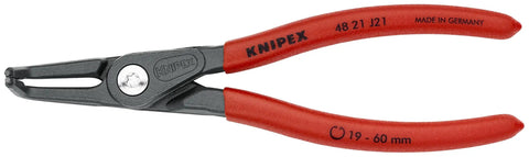 4-Piece Pro-Grade Precision Circlip Snap-Ring Pliers Set For 10 To 60mm Shafts, red handled tool, forged chrome vanadium steel.