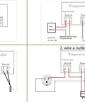 Wiring diagram for 110V Fahrenheit Digital Temperature Controller With 1 Relay 10A NTC 10K Sensor Probe Easy Setup For Heating Or Cooling