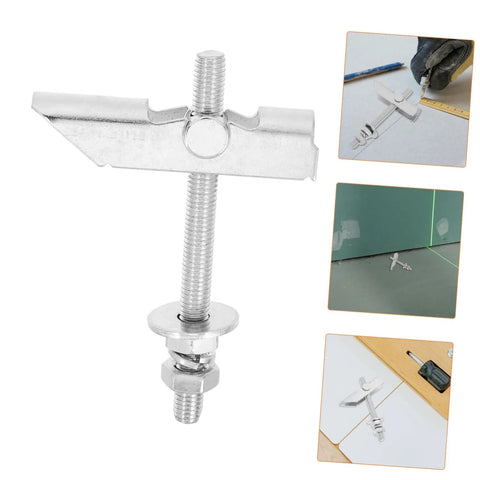 Heavy Duty Toggle Bolt Installation Kit with adjustable clamping, orchid clip, and aircraft screw for drywall shown in close-up view.