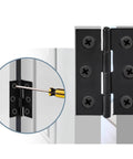Black Stainless Steel Cabinet And Drawer Butt Hinges With Screws 45mm By 31mm 1mm Plate Flat Folding Hinge Set for Dry Indoor Use