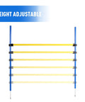 Adjustable Dog Agility Jump Hurdle for Backyard Obstacle Course Portable Training Bar with height adjustable feature