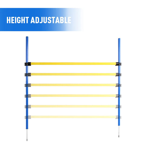 Adjustable Dog Agility Jump Hurdle for Backyard Obstacle Course Portable Training Bar with height adjustable feature