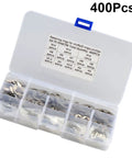 Oil Resistant Stainless Steel Retaining Ring Set With 400 Pcs E-Shaped Snap Rings M1.5 To M15 in plastic organizer
