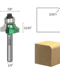 Pro Roundover Router Bit Set Four Piece With One Quarter Inch Shank Radii One Eighth, Three Sixteenths, One Quarter, Five Sixteenths