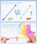 Comparison of magnetic cable organizer clips in use, showing 20 Piece Magnetic Cable Organizer Clips For Cable Management