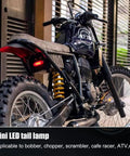 Dope Mini Motorcycle Tail Light LED Blinker License Plate Light Universal Black Auxiliary Indicator For Electric Bikes Bobbers Cruisers ATVs Dirt Bikes Quads And More Easy Install With 3M Adhesive No Drilling on black bobber tail section