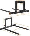 Heavy Duty 1500 Lb 3 Point Hitch Pallet Fork Attachment For Category 1 Tractors Adjustable Forks For Easy Material Handling And Lifting Rust Resistant Steel Frame Built For Tough Job Sites