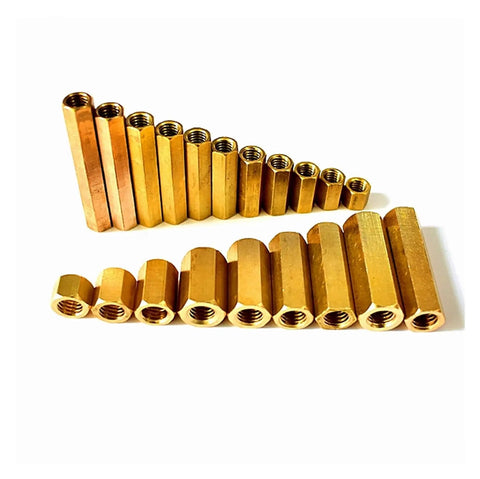 Brass M7 Female To Female Standoff Spacer Kit For PCB And Motherboard Projects Hexagon Hand Knob Nuts DIY Model Parts Durable M7x90x10mm Spacers for computer builds