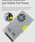 350W Power Supply Upgrade For Ender-3 V3 SE And V2 Neo S1 Pro S1 Plus K1 CR-10 SE with fan and yellow label on aluminum case