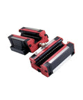 Get Your 3D Printer And CNC Projects Running Smooth With This High Precision Linear Guide Rail Kit Featuring 2pcs 15mm HGR15 Rails And Four Bearing Slider Blocks For Zero Stick-Slip Action And Rock Solid Stability On Massive Moves., red 15mm linear bearing slider blocks for CNC and 3D printer rails