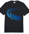 Hawaiian Outrigger Canoe Tee With Polynesian Tribal Art For Men Dope Heavyweight Comfort Colors Shirt Made For Beach Vibe