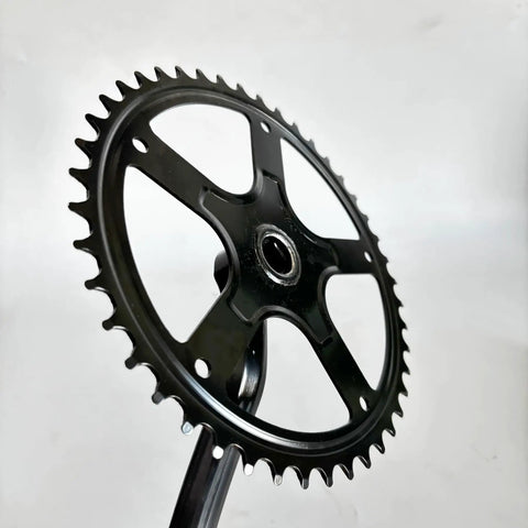 Single Speed Bicycle Crankset 36T 40T 44T 165mm Crankarms Square Taper For Mountain And Road Bikes Black