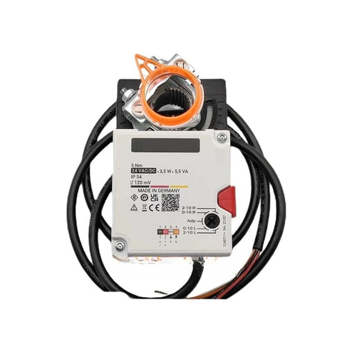 Heavy Duty Burner Damper Actuator Replacement For Furnace Heating Systems with orange handle, 24 VAC/DC motor design.