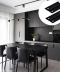 Dining room with inset images of Black Stainless Steel Piano Hinge 48 Inch Long With 2 Inch Open Width Beefy Heavy Duty Continuous Hinge
