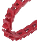 Close-up of Badass Heavy Duty Adjustable Pu V Belt 4 Foot Industrial Link Drive Belt, showing textured red polyurethane material.