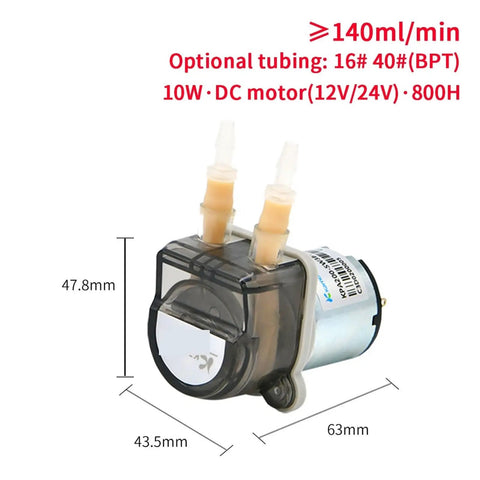 Adjustable Peristaltic Dosing Pump KPA200 220ml Min With 12V Or 24V Motor Glycerin Safe Tubing For Aquariums Water Systems Fluid Transfer High Torque Precise Flow Control Reliable Gear Drive Performance