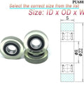 Heavy Duty PU Vending Machine Bearing Roller Polyurethane Pulley Fits 6mm Bore 22mm Diameter with size specifications.