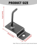 Black Slatwall Hooks 20 Pack Heavy Duty 2 Inch Hangers For Slat Wall Panels And Coat Racks Retail Display No Fuss Must Have Merch Built To Last Hang Everything From Bags To Tools, showing a single hook with dimensions.