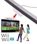 Replacement Wired Infrared Sensor Bar For Nintendo Wii And Wii U Console With Stand And Adhesive Mount Over Six And A Half Foot Cable