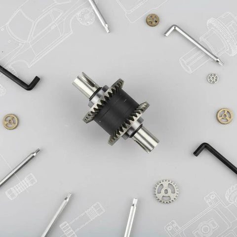 Beef Up Your RC Car With This Heavy Duty Differential Replacement Assembly Gear Unit Transmission Axle For 104001 Compatibility Alloy Construction Built For Smooth Reliable Drivetrain Performance And Quick Fixes; alloy RC differential
