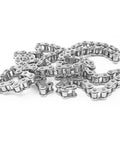Heavy Duty Industrial 304 Stainless Steel Short Pitch Roller Chain 08B 1.5 M Length for Machinery Drive Sprocket Transmission laid out.