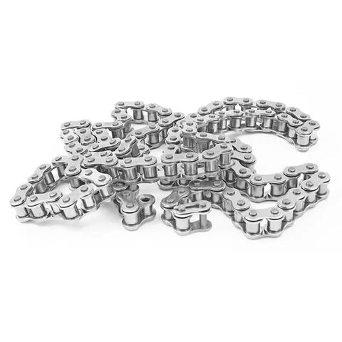 Heavy Duty Industrial 304 Stainless Steel Short Pitch Roller Chain 08B 1.5 M Length for Machinery Drive Sprocket Transmission laid out.