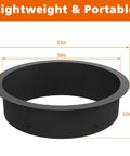Outdoor Fire Pit Ring Kit With 33 Inch Outer Diameter And 30 Inch Inner Diameter Wood Burning Firepit Insert DIY Steel Liner