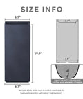 Size chart of Crack-Resistant Lightweight Concrete Planter, Tall 19.9 Inches, Charcoal Rectangular Plant Pot with Drainage System.