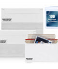 100 Pack Card Mailer Envelopes With Semi-Rigid Holders For Sleeved Or Toploaded Trading Cards, 7 By 4.35 Inch Shipping Envelopes