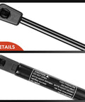 Close-up of Rear Window Lift Supports Shock Struts 2Pc Set For Chevy Tahoe Suburban 1500 2500 GMC Yukon showing details and warnings.