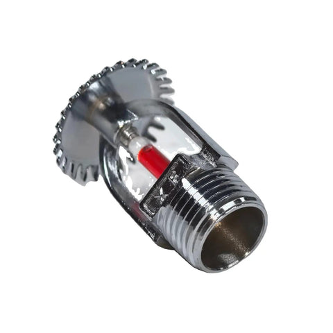 DN15 Standard Fire Sprinkler Head Built Heavy Duty For Real Firefighting Setup And Top Shelf Safety Gear With Plug And Play Heat Response And No Hassle Hookup, chrome finish with visible red heat indicator
