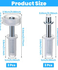 Diagram of Six Piece BiFold Door Top Roller Guide Wheel And Top Pivot Spring Loaded Bifold Door Hardware Repair Kit showing dimensions and pieces.