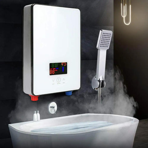 Instant 4500W Tankless Electric Water Heater With LED Display 110V On Demand Hot Water For Shower Kitchen And Bathroom