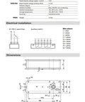 Dead Serious 40Nm Ventilation Valve Actuator For Hvac Climate Control Ac 230V Plug And Play dimensions and installation details.